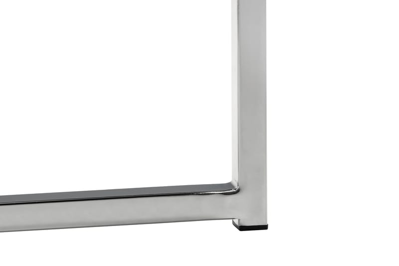 MATADOR Soffbord 80 cm Runt Marmormönster Glas/Vit/Krom - Möbler - Vardagsrum - Soffbord & vardagsrumsbord - Marmorbord