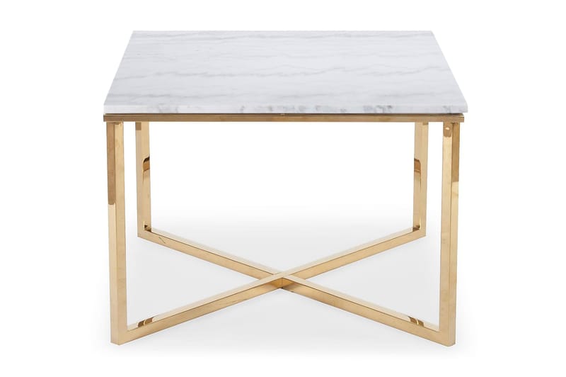 NEWBURG Soffbord 70 cm Marmor/Mässing - Bord - Marmorbord - Soffbord