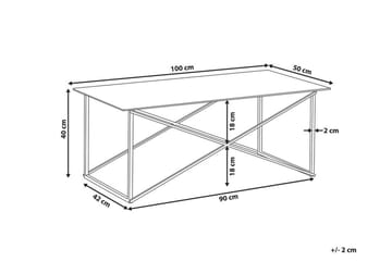 Nod Soffbord 100 cm Marmormönster - Vit/Guld - Möbler - Vardagsrum - Soffbord & vardagsrumsbord - Marmorbord