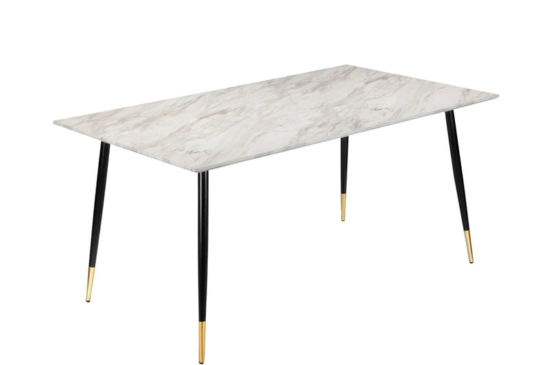 Oktoos Matbord 120 cm - Grå/Vit/Svart/Guld - Möbler - Vardagsrum - Soffbord & vardagsrumsbord - Marmorbord
