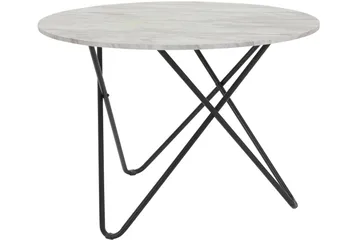 Skyarp Matbord Runt 110 cm - Grå/Vit - Möbler - Vardagsrum - Soffbord & vardagsrumsbord - Marmorbord