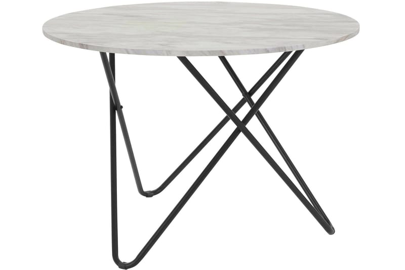 Skyarp Matbord Runt 110 cm - Grå/Vit - Möbler - Vardagsrum - Soffbord & vardagsrumsbord - Marmorbord