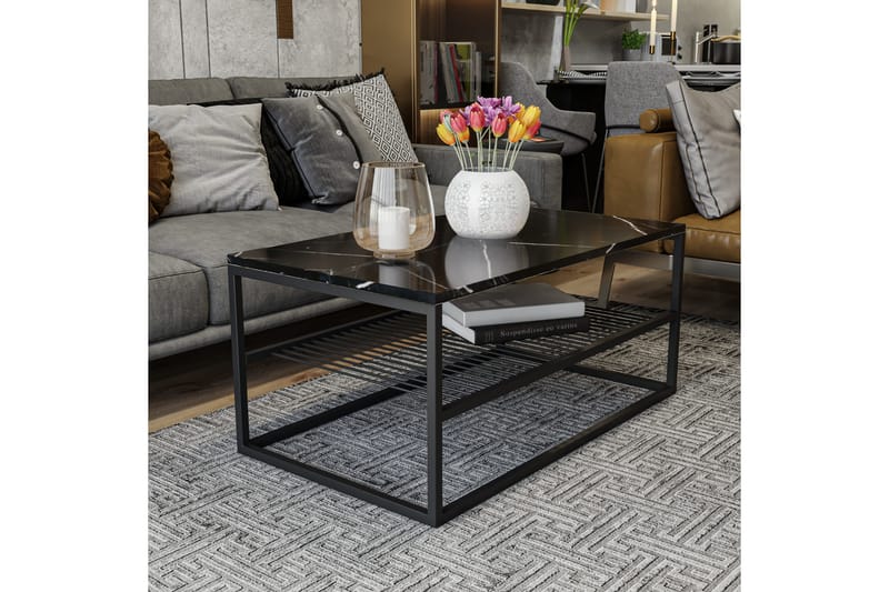 Soffbord Emlak Soffbord 95 cm Svart - Möbler - Vardagsrum - Soffbord & vardagsrumsbord - Soffbord