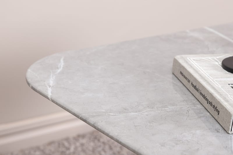 Tristar Soffbord 80 cm - Marmor/Grå/Svart - Möbler - Vardagsrum - Soffbord & vardagsrumsbord - Marmorbord
