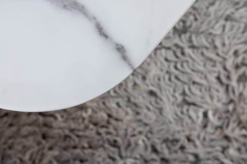 Tristar Soffbord 80 cm - Marmor/Vit/Svart - Möbler - Vardagsrum - Soffbord & vardagsrumsbord - Marmorbord