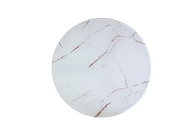 Vagaia Soffbord 80 cm Runt Marmormönster - Vit/Svart - Möbler - Vardagsrum - Soffbord & vardagsrumsbord - Marmorbord