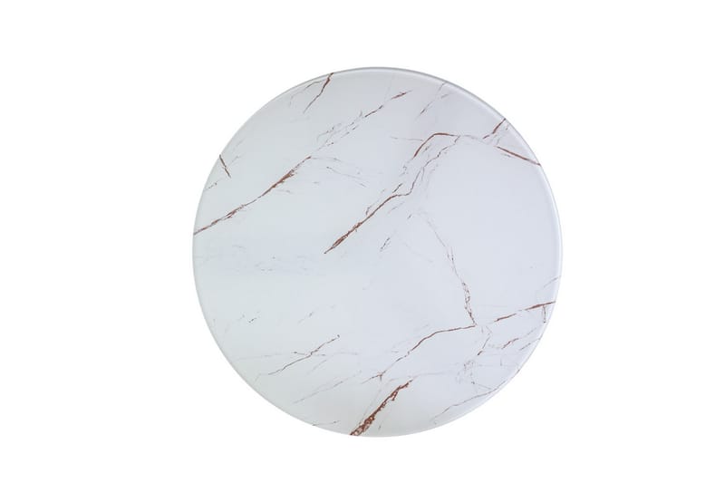 Vagaia Soffbord 80 cm Runt Marmormönster - Vit/Svart - Möbler - Vardagsrum - Soffbord & vardagsrumsbord - Soffbord