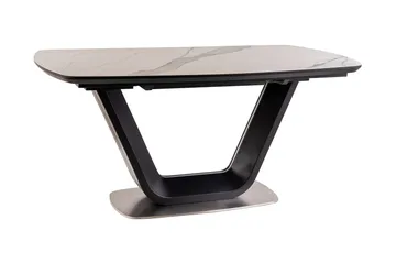 Ventera Förlängningsbart Matbord 160 cm - Keramik/Svart/Vit - Möbler - Vardagsrum - Soffbord & vardagsrumsbord - Marmorbord