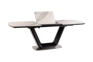Ventera Förlängningsbart Matbord 160 cm - Keramik/Svart/Vit - Möbler - Vardagsrum - Soffbord & vardagsrumsbord - Marmorbord