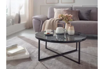 Willowdale Soffbord 80 cm Runt - Svart/Grå - Möbler - Vardagsrum - Soffbord & vardagsrumsbord - Soffbord