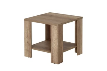 Masao 50 cm Kvadratiskt Soffbord med Hyllor i Mörkt Trä - Mullvad - Möbler - Vardagsrum - Soffbord & vardagsrumsbord - Soffbord