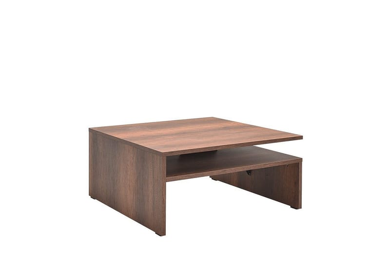 Masao 90 cm Kvadratiskt Soffbord med en hylla i Valnöt - Valnötsbrun - Möbler - Vardagsrum - Soffbord & vardagsrumsbord - Soffbord