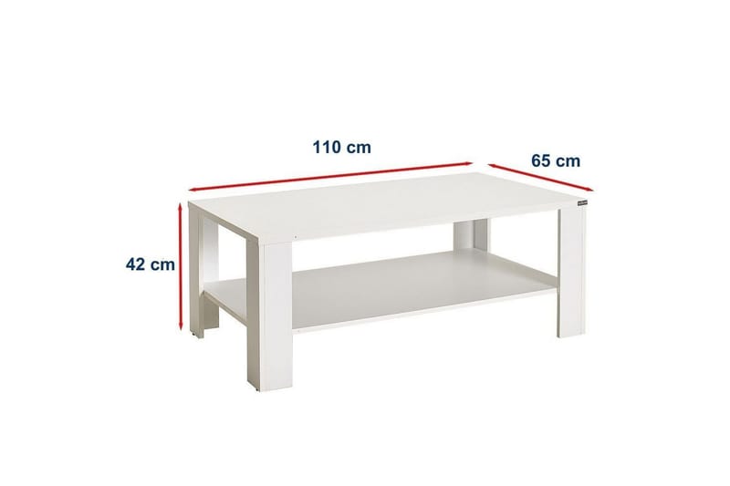 Masao Soffbord 110 cm - Vit - Möbler - Vardagsrum - Soffbord & vardagsrumsbord - Soffbord