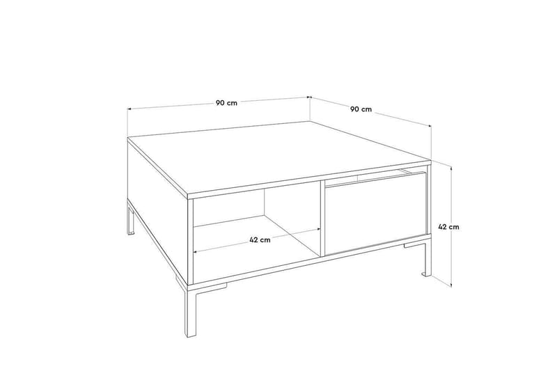 Masao Soffbord 90 cm - Brun - Möbler - Vardagsrum - Soffbord & vardagsrumsbord - Soffbord