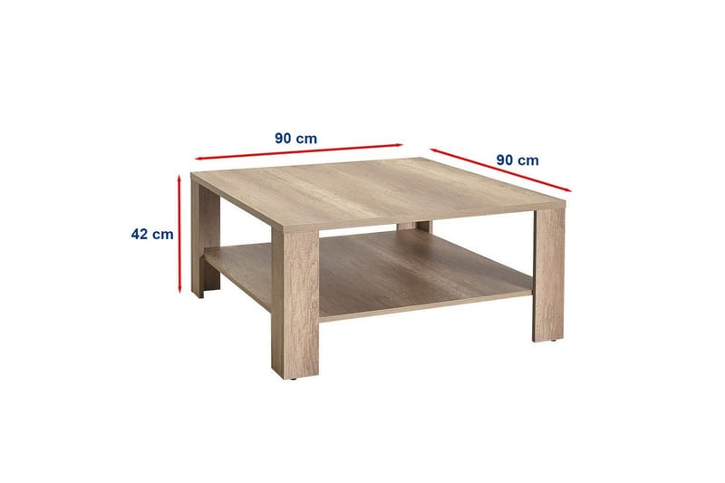 Masao Soffbord 90 cm - Ljusbrun - Möbler - Vardagsrum - Soffbord & vardagsrumsbord - Soffbord