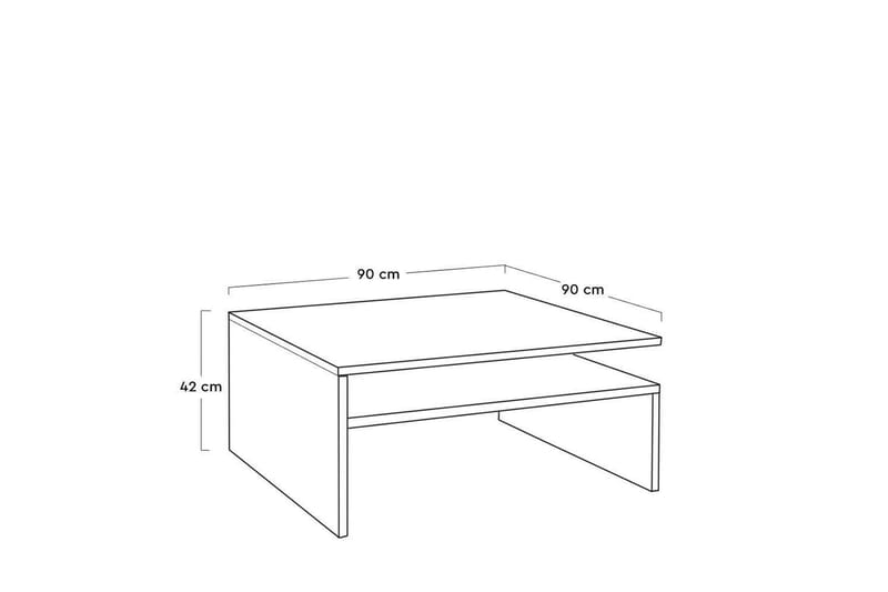 Masao Soffbord 90 cm - Mediumfärgat trä - Möbler - Vardagsrum - Soffbord & vardagsrumsbord - Soffbord
