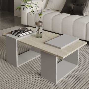 Matris Soffbord 90x37x46,6 cm - Grey och Travertine - Möbler - Vardagsrum - Soffbord & vardagsrumsbord - Soffbord