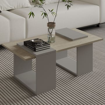 Matris Soffbord 90x37x46,6 cm - Grey och Travertine - Möbler - Vardagsrum - Soffbord & vardagsrumsbord - Soffbord