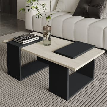 Matris Soffbord 90x37x46,6 cm - Travertine/Anthracite - Möbler - Vardagsrum - Soffbord & vardagsrumsbord - Soffbord