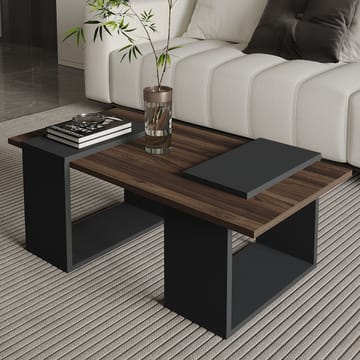 Matris Soffbord 90x37x46,6 cm - Valnöt/Antracit - Möbler - Vardagsrum - Soffbord & vardagsrumsbord - Soffbord
