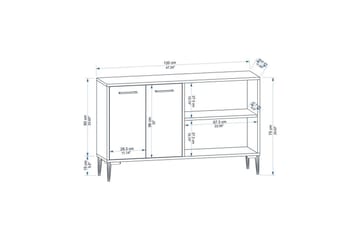 Merion Konsollbord 120 cm - Ek/Vit - Möbler - Vardagsrum - Soffbord & vardagsrumsbord - Avlastningsbord & konsolbord