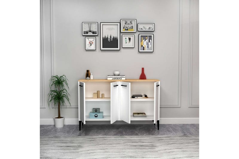 Merion Konsollbord 120 cm - Ek/Vit - Möbler - Vardagsrum - Soffbord & vardagsrumsbord - Avlastningsbord & konsolbord