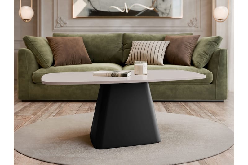 Meylor Soffbord 120 cm - Beige/Svart - Möbler - Vardagsrum - Soffbord & vardagsrumsbord - Soffbord