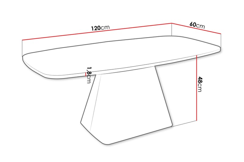Meylor Soffbord 120 cm - Brun/Svart - Möbler - Vardagsrum - Soffbord & vardagsrumsbord - Soffbord