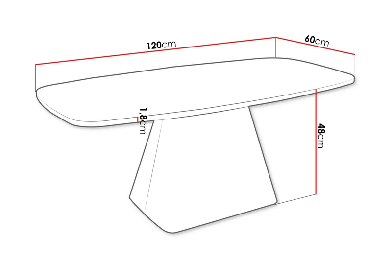 Meylor Soffbord 120 cm - Grå/Svart - Möbler - Vardagsrum - Soffbord & vardagsrumsbord - Soffbord