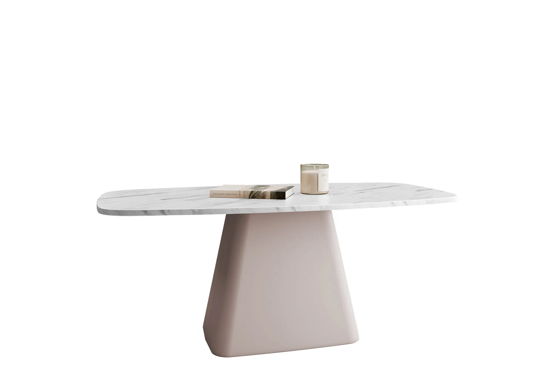 meylor soffbord 120 cm - vit/beige