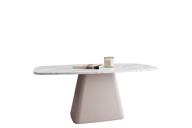 Meylor Soffbord 120 cm, Vit/Beige