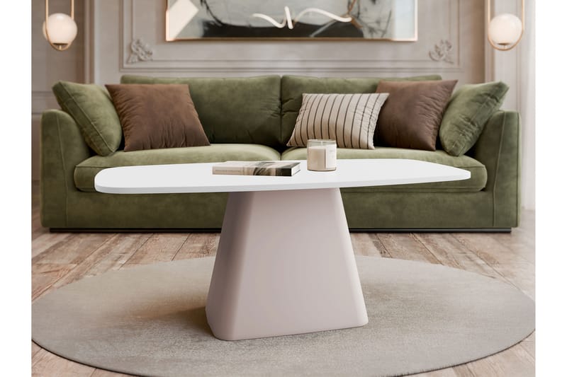 Meylor Soffbord 120 cm - Vit/Beige - Möbler - Vardagsrum - Soffbord & vardagsrumsbord - Soffbord