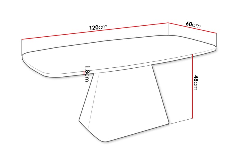 Meylor Soffbord 120 cm - Vit/Svart - Möbler - Vardagsrum - Soffbord & vardagsrumsbord - Soffbord