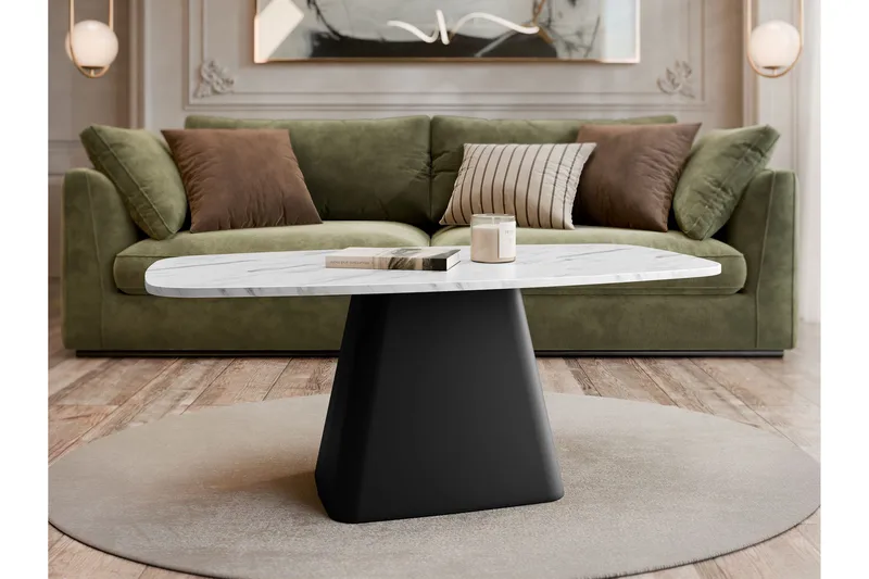 Meylor Soffbord 120 cm - Vit/Svart - Möbler - Vardagsrum - Soffbord & vardagsrumsbord - Soffbord