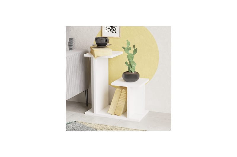 Mijara Sidobord 46 cm - Vit - Möbler - Vardagsrum - Soffbord & vardagsrumsbord - Brickbord