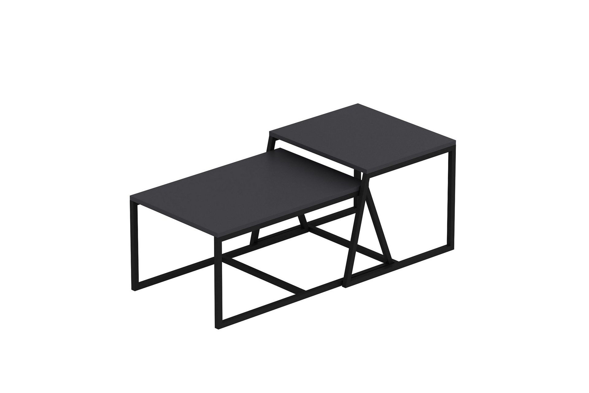 Minimal Soffbord 75x50 cm Svart - Hanah Home