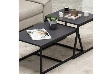 Minimal Soffbord 75x50 cm Svart - Hanah Home - Möbler - Vardagsrum - Soffbord & vardagsrumsbord - Satsbord