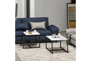 Minimal Soffbord 75x50 cm Vit - Hanah Home - Möbler - Vardagsrum - Soffbord & vardagsrumsbord - Satsbord