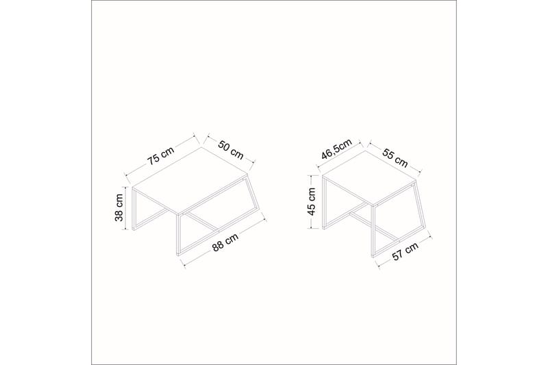 MINIMAL Soffbord 75x50 cm Vit - Soffbord - Bord