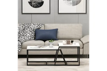 Minimal Soffbord 75x50 cm Vit - Hanah Home - Möbler - Vardagsrum - Soffbord & vardagsrumsbord - Satsbord
