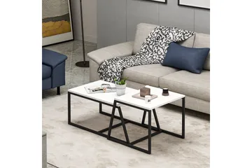 Minimal Soffbord 75x50 cm Vit - Hanah Home - Möbler - Vardagsrum - Soffbord & vardagsrumsbord - Satsbord