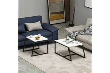 Minimal Soffbord 75x50 cm Vit - Hanah Home - Möbler - Vardagsrum - Soffbord & vardagsrumsbord - Satsbord
