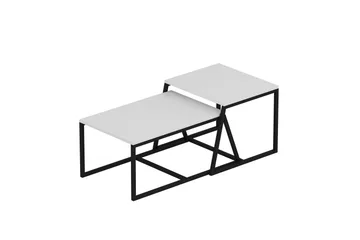 Minimal Soffbord 75x50 cm Vit - Hanah Home - Möbler - Vardagsrum - Soffbord & vardagsrumsbord - Satsbord