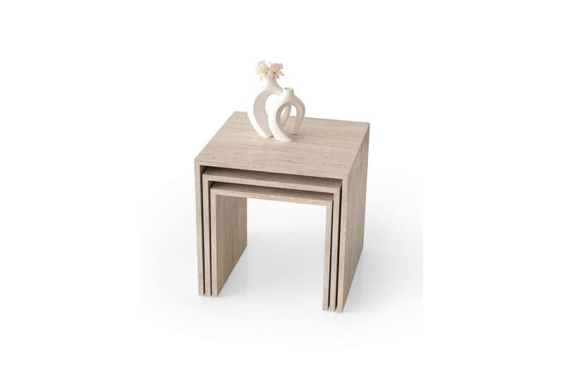 Miraen Satsbord 50 cm - Travertine - Möbler - Vardagsrum - Soffbord & vardagsrumsbord - Satsbord