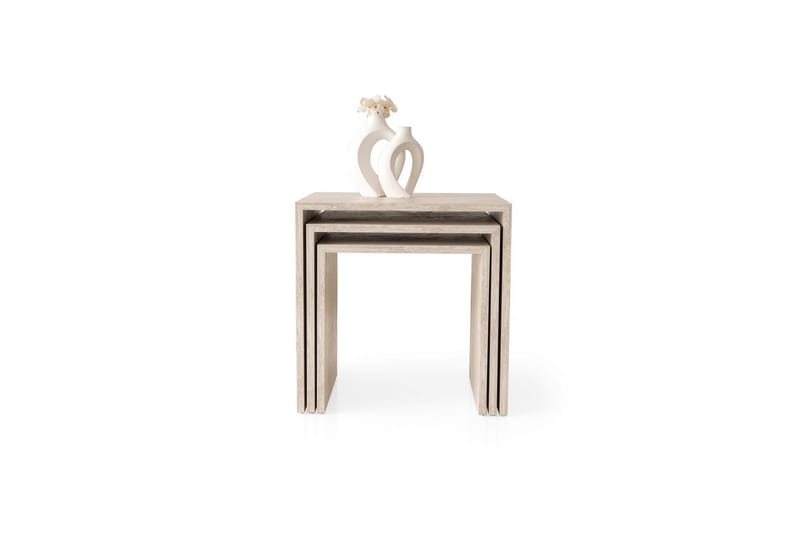 Miraen Satsbord 50 cm - Travertine - Möbler - Vardagsrum - Soffbord & vardagsrumsbord - Satsbord