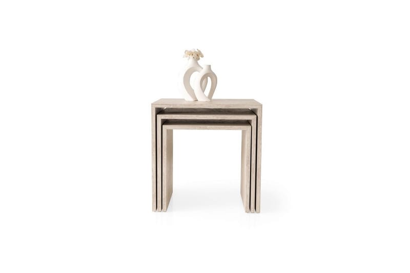 Miraen Satsbord 50 cm - Travertine - Möbler - Vardagsrum - Soffbord & vardagsrumsbord - Satsbord