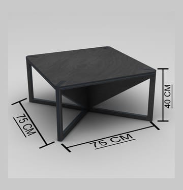 Mirona 75 cm Rektangulärt Soffbord i Björk - Svart - Möbler - Vardagsrum - Soffbord & vardagsrumsbord - Soffbord