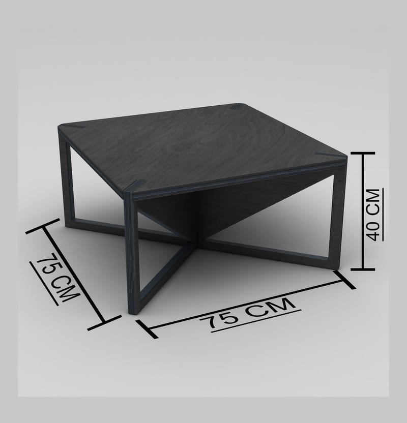 Mirona 75 cm Rektangulärt Soffbord i Björk - Svart - Möbler - Vardagsrum - Soffbord & vardagsrumsbord - Soffbord