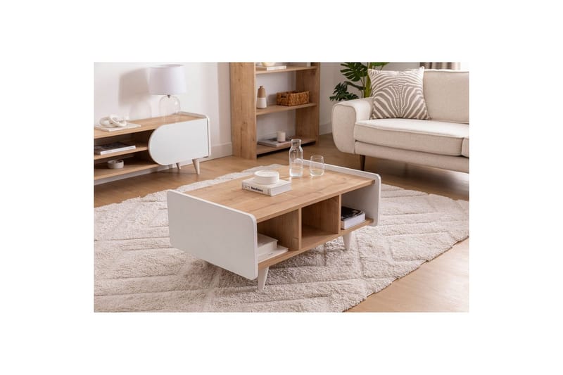 Mirra Soffbord 90 cm - Blå/Vit - Möbler - Vardagsrum - Soffbord & vardagsrumsbord - Soffbord