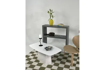 Miu Rektangulärt Soffbord 110 cm i Trä med Pelarfot och Rundade Hörn - Vit - Möbler - Vardagsrum - Soffbord & vardagsrumsbord - Soffbord